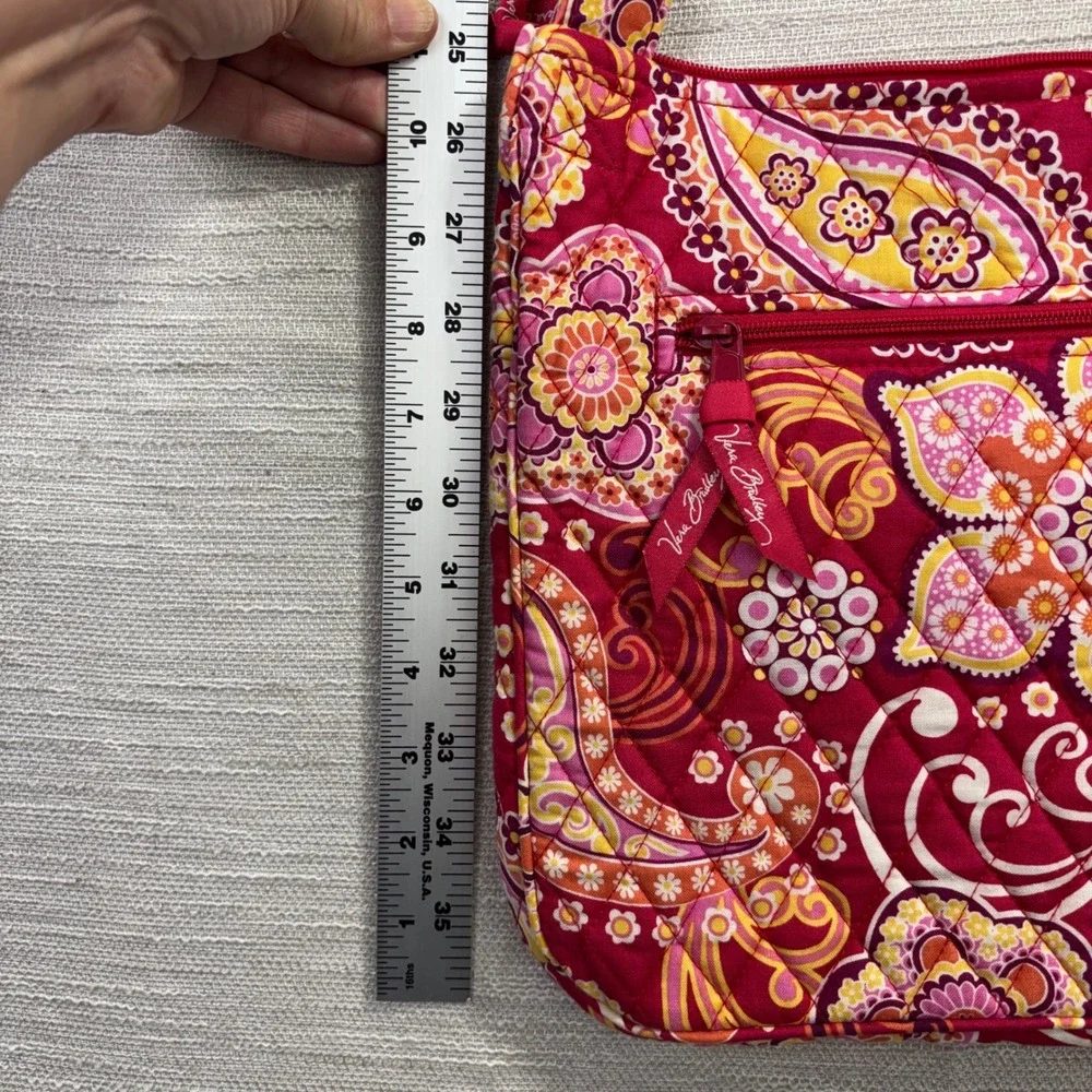 NEW‎ Vera Bradley Pink Paisley Quilted Crossbody Shoulder Bag Adjustable Strap